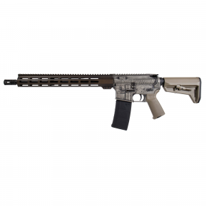 Shark Coast Tactical Viking, Semi-auto Rifle, AR, 223 Remington/556NATO, 16 in Barrel, Deep Laser Engraved Receiver, Viking Norse Warriors, Cerakote Finish, Flat Dark Earth, Tan Magpul MOE SL Stok, Ta - Shark Coast Tactical