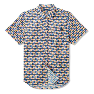 Men's Chubbies Breezetech 2.0 Friday Button Up Shirt Medium The Motion Blur