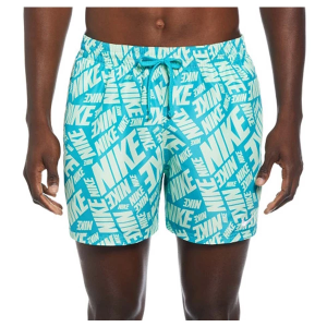 Men's Nike 5" Printed Swim Trunks Large Vapor Green