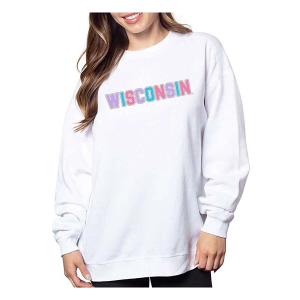 Wisconsin Badgers Chicka-D Women's Crew Small White