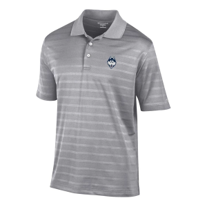Connecticut Huskies Champion Ginter Textured Solid Polo Medium Active Grey