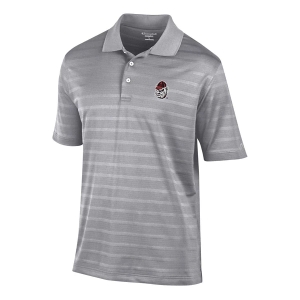 Georgia Bulldogs Champion Ginter Textured Solid Polo Large Active Grey