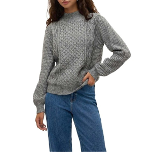 Women's VERO MODA Pullover Sweater Universe Small Grey Melange