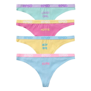 Women's PSD Valsay Modal Thong Underwear 4 Pack Small Valsay
