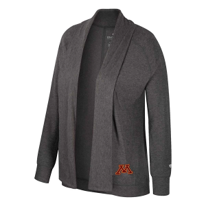 Minnesota Golden Gophers Colosseum Women's Dash Cardigan Blouse Small Pavement