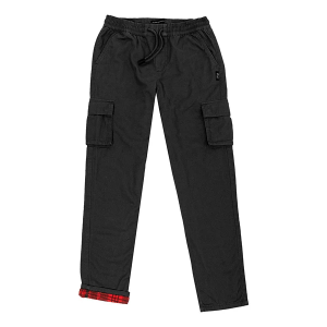 Girls' Silver Jeans Co. Sasha Cargo Flannel Lined Straight Jeans Black 10