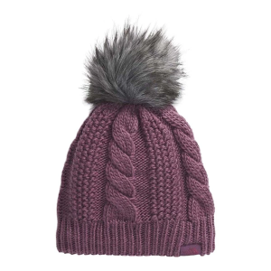 Women's The North Face Oh Mega Fur Pom Lined Beanie One Size Midnight Mauve