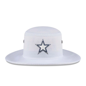 Dallas Cowboys New Era 2024 Training Camp Panama Sun Hat One Size White