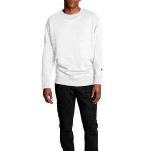 Men's Champion Powerblend Crewneck Sweatshirt Small White