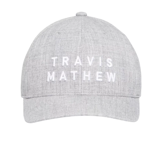 TravisMathew Men's Rockdale Golf Snapback Hat One Size Heather Grey