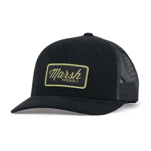 Men's Marsh Wear Script Trucker Snapback Hat One Size Black