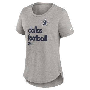 Women's Dallas Cowboys Nike Team Shout T-Shirt Large Dark Grey Heather