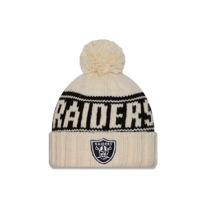 Women's Las Vegas Raiders New Era 2024 Sideline Beanie One Size Tan