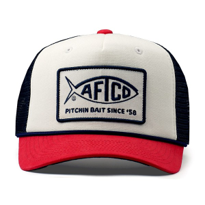 Men's Aftco OOS Patch Trucker Adjustable Hat One Size Red