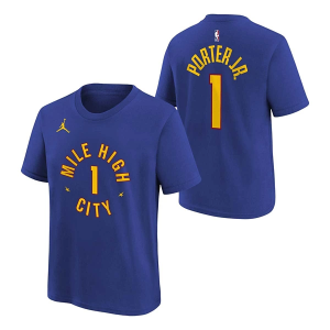 Kids' Denver Nuggets Michael Porter Jr. #1 Statement Genuine Stuff T-Shirt Large Blue