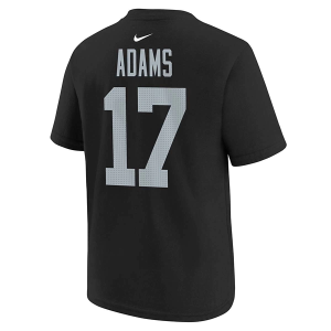 Kids' Las Vegas Raiders Nike Davante Adams #17 Fuse Name & Number T-Shirt Large Black