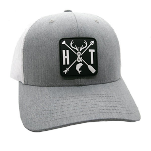 Men's Hooked And Tagged Fish & Game Patch Snapback Hat One Size Grey/White