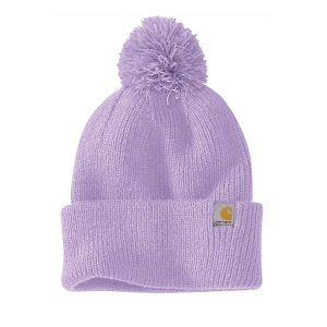 Women's Carhartt Knit Pom-Pom Cuffed Beanie One Size Violet Haze