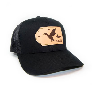 Men's Hooked And Tagged Duck Patch Hunting Snapback Hat One Size Black