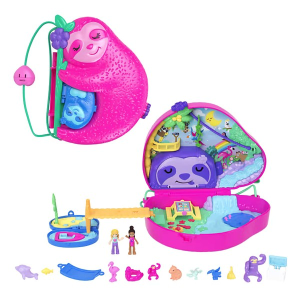Polly Pocket Sloth Family 2-in-1 Purse Playset