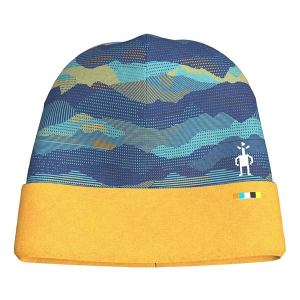 Boys' Smartwool Thermal Merino Reversible Cuffed Beanie Small Blueberry Mountain Scape
