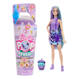 Barbie Pop Reveal Bubble Tea Series Fashion Doll & Accessories (Taro Milk)