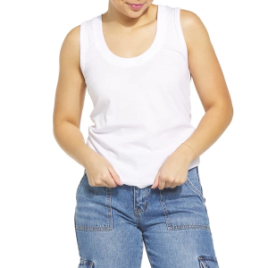 Women's Eden Ruth Basic Scoop Neck Tank Top XSmall Brilliant White