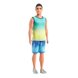 Barbie Fashionistas Ken Doll #236 in Ombre Tank And Jean Shorts
