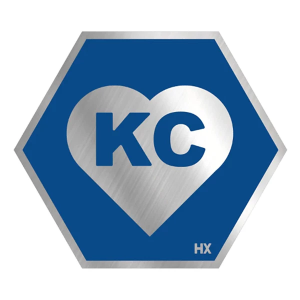 HX Tags Blue Heart KC Sticker