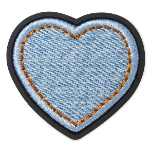 Crocs Denim Patch Heart Jibbitz