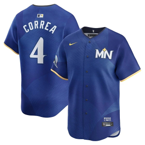 Minnesota Twins Carlos Correa #4 Nike City Connect Limited Jersey Small Royal
