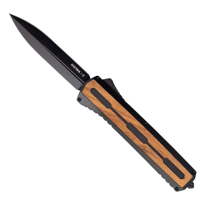 TEKTO A7 Zastava Double Edge Dagger OTF Walnut Automatic Knife