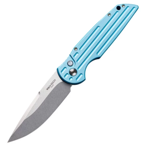 Pro-Tech TR-3 LTD Tactical Response III Stonewashed Tiffany Blue Drop Point Folding Tiffany Blue Automatic Knife