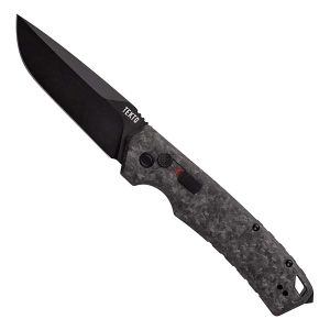 TEKTO A3 Delta Forged Carbon Folding Black Carbon Automatic Knife