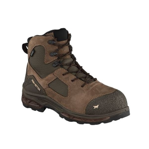 Men's Irish Setter Kasota 6in WP ST Metguard Work Boots Outdoor 9 Brown Leather
