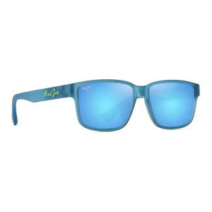 Men's Maui Jim Kuniahi AF Polarized Sunglasses Matte Transparent Blue/Blue Hawaii