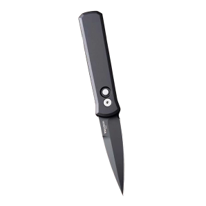 Pro-Tech 721-LH Godson Black DLC Spear Point Left Handed Folding Black Automatic Knife