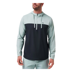 Men's TravisMathew Coin Toss Long Sleeve 1/4 Zip Medium Grey Mist