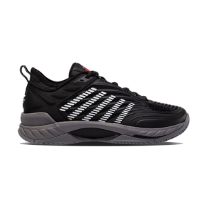 Men's K-Swiss Hyper Court Supreme 2 Tennis Shoes sneakers-athletic-shoes 11.5 Regular Black/Steel Gray/Fiery Red