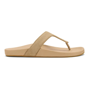 Women's OluKai Kipe'a Lipi Flip Flop Sandals 11 Warm Sand / Warm Sand