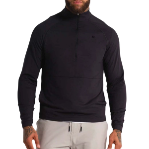 Men's MUNICIPAL SportCross Long Sleeve 1/2 Zip XLarge Black
