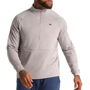 Men's MUNICIPAL SportCross Long Sleeve 1/2 Zip Large Smoke