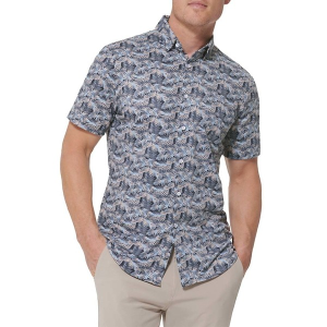 Men's Mizzen+Main Halyard Button Up Shirt Small Ashley Blue Palm