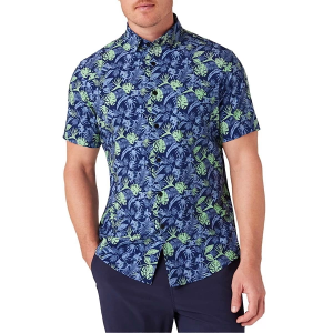 Men's Mizzen+Main Leeward Button Up Shirt Small Blueprint Palm