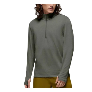 Men's prAna Altitude Tracker II Long Sleeve 1/4 Zip Large Thyme