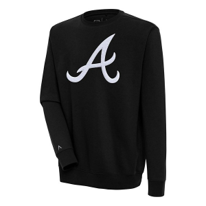 Atlanta Braves Antigua Chenille Victory Crew 3XLarge Black