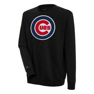 Chicago Cubs Antigua Chenille Victory Crew 3XLarge Black