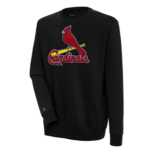 St. Louis Cardinals Antigua Chenille Victory Crew 3XLarge Black