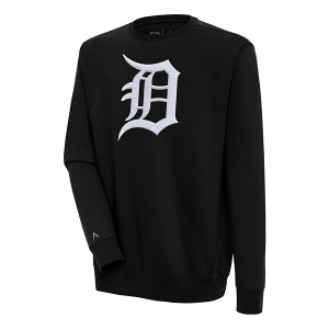 Detroit Tigers Antigua Chenille Victory Crew 3XLarge Black