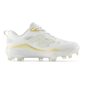 Women's New Balance Fresh Foam X Velo v4 Molded Softball Cleats 6.5 White/Gold